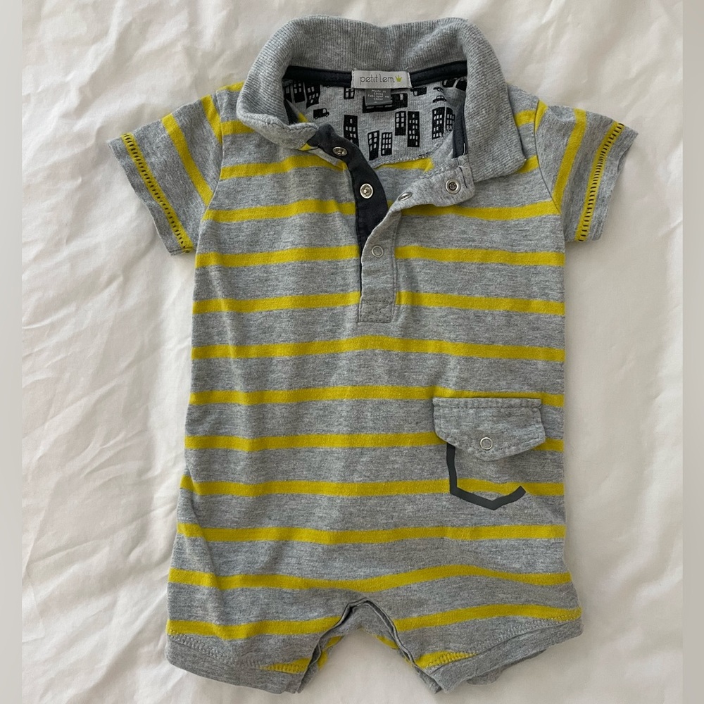 Petit Lem Collared Romper